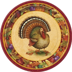 Festive Turkey Luncheon Plates (8/pkg)