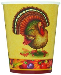 Festive Turkey Hot/Cold Cups (8/pkg)