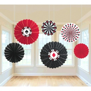 Casino Tissue Fans (6/pkg)