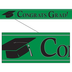 Green Congrats Grad Foil Banner