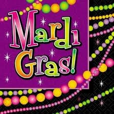 Mardi Gras Beads Beverage Napkins (16/pkg)