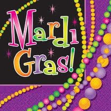 Mardi Gras Beads Lunch Napkins (16/pkg)
