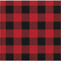 Set your drink down on one of these Buffalo Plaid Beverage Napkins at the party. Don't risk getting a dreaded ring on an important piece of furniture! Each 2-ply napkin measures 9-4/5 inches by 9-3/4 inches. Comes 16 per package.