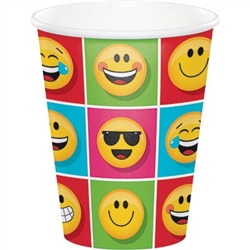 The Emojions Hot/Cold Cups feature a multitude of those fun, quirky little Emojion characters printed on these 9 ounce cups. Brightly colored, and sure to bring an smile to everybody's face. Eight cups per package. Matching accessories available.