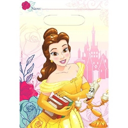 The Beauty and the Beast Loot Bags are wonderful little printed plastic bags that feature an image of Belle and her friend Lumiere. Each bag is perfectly sized to hold party favors and treats to send home with guests.  Package contains eight bags.