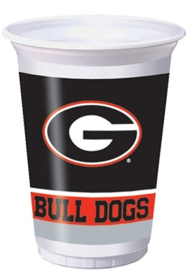 University of Georgia Plastic Cups (8/pkg)