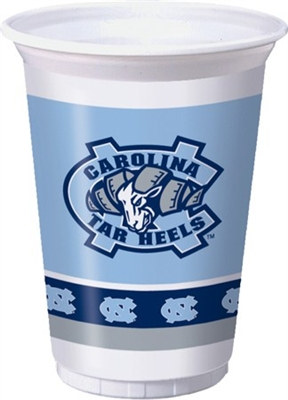 University of North Carolina Plastic Cups (8/pkg)