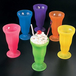 Plastic Neon Soda Glasses (1/Pkg)