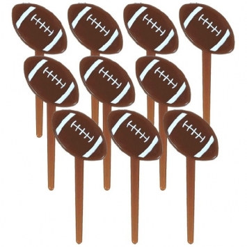 Football Molded Plastic Food Picks (36/pkg)