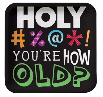 Holy Bleep! Birthday Dessert Plates (8/pkg)