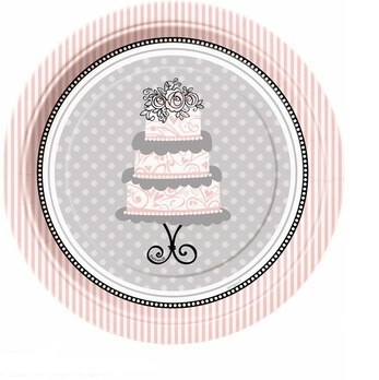 Elegant Wedding Dessert Plates (8/pkg)