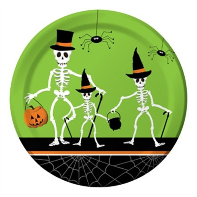 Dancing Skeleton Lunch Plates (8/pkg)