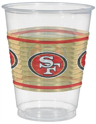 San Francisco 49ers Plastic Cups (25/pkg)