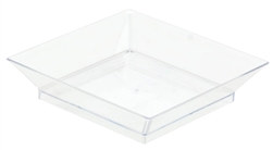 Clear Square Appetizer Plates, 3.5" (10/pkg)