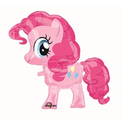 This 29" My Little Pony Balloon Buddy is designed to float along behind your child as they take their magical pony friend for a walk. Don't worry, Pinkie Pie is easily held in check by the attached ribbon and handle. Comes un-inflated. One per package.