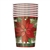 Poinsettia Plaid Cups