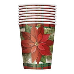 Enjoy your favorite winter drink in one of our Poinsettia Plaid Cups. Whether it's warm or cold, this cup is the one for you. The design is elegant, and we know you'll love the plaid and poinsettia combination. Comes eight cups per package.