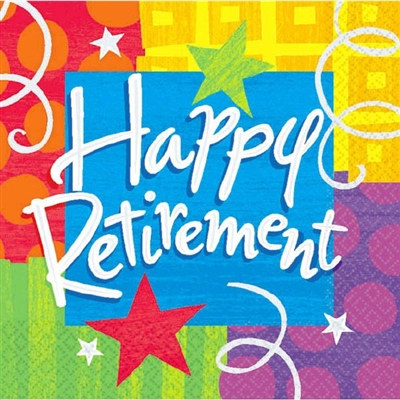 Happy Retirement Beverage Napkins (16/pkg)