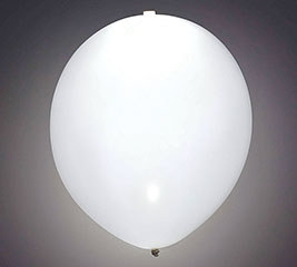 Glow White Latex Balloon