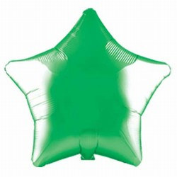 Green Metallic Mylar Star Balloon
