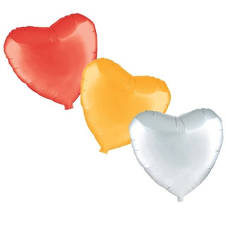 Heart Shaped Metallic Mylar Balloon