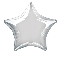 This Silver Star Foil Balloon 20" adds a shimmer of color to any special event. Fill with helium. Measures approximately 20 inches in diameter when fully inflated.  One balloon per package.