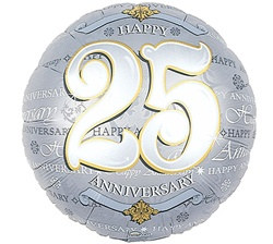 25th Anniversary Mylar Balloon