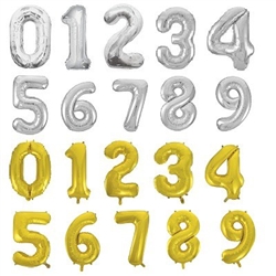 The Foil Balloon Numerals - Your Choice allows you to showcase your creativity by choosing the 34-inch number and color combination needed for your specific event. Whether it's birthday, graduation, or anything else represented by numbers. Ships flat.