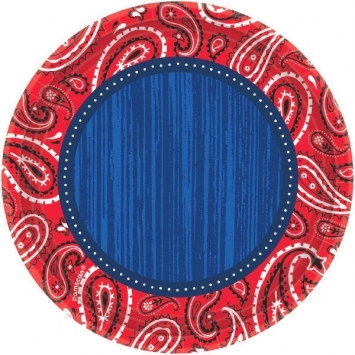 Bandana & Blue Jeans Dessert Plates