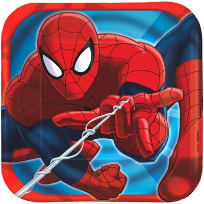 Spider-Man Square Dessert Plates (8/pkg)