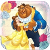 Beauty and the Beast Square Plates 7"