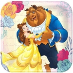 The Beauty and the Beast Square Plates 7" are the perfect size to serve up cake and ice cream at your next birthday party. Belle and the Beast are waltzing across these plates, and right into your party. Eight coated paper plates per package.