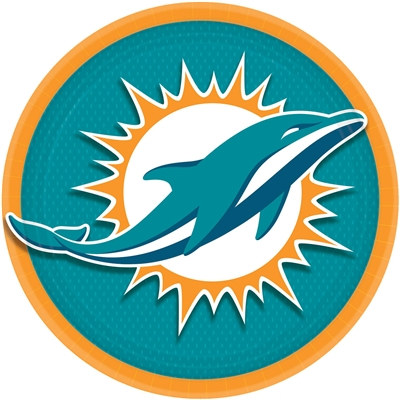 Miami Dolphins Lunch Plates (8/pkg)