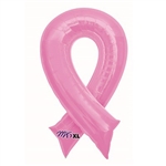 Perfect for an awareness event, this 36 inch tall Pink Ribbon Balloon is a replica of the iconic pink ribbon shape.  It's easily recognized design makes it an excellent display to show support to somebody fighting breast cancer. One balloon per package.