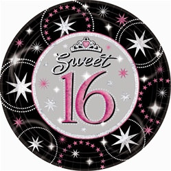 Sweet 16 Sparkle Prismatic Lunch Plates (8/pkg)