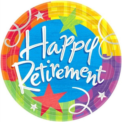 Happy Retirement Lunch Plates (8/pkg)