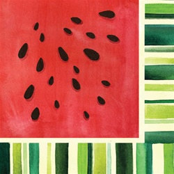 Watermelon Treat Beverage Napkins (18/pkg)