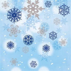 Shimmering Snowflakes Beverage Napkins (16/pkg)