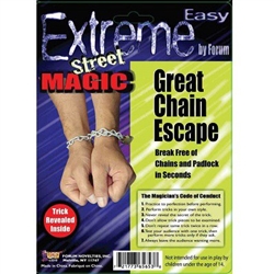 The Great Chain Escape is a fun little magic trick that will have your friends wondering how you did that! The set of chains and padlock come with full instructions for escape. See how long it takes to break free from this seemingly secure restraint!