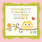 Happy Tree Baby Girl Napkins (16/pkg)