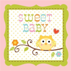 Happy Tree Baby Girl Napkins (16/pkg)