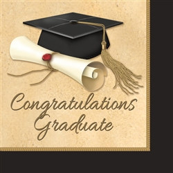 Sophisticated Grad Lunch Napkins (16/pkg)