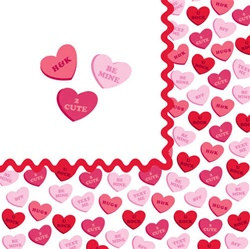 Valentine Sweet Greetings Luncheon Napkins (18/pkg)