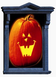 Pumpkin Window Magic, Size: 33 1/2" x 65"