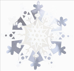 Let It snow Mini 3-D Foil Hanging Decorations (8/pkg)