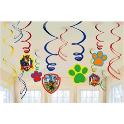 Paw Patrol Foil Swirl Decorations