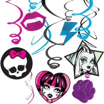 Monster High Foil Swirl Decorations (6/pkg)