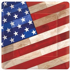Old Glory Square Plates 10 inches