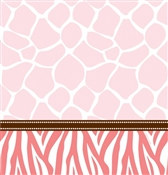 Pink Baby Safari Shower Tablecover