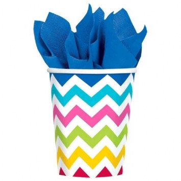 Multi-Color Chevron Hot/Cold Cups (18/pkg)